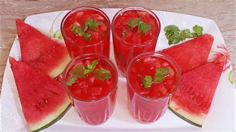 Famous Tarbooz K Sharbat Watermelon Juice How To Make Watermelon