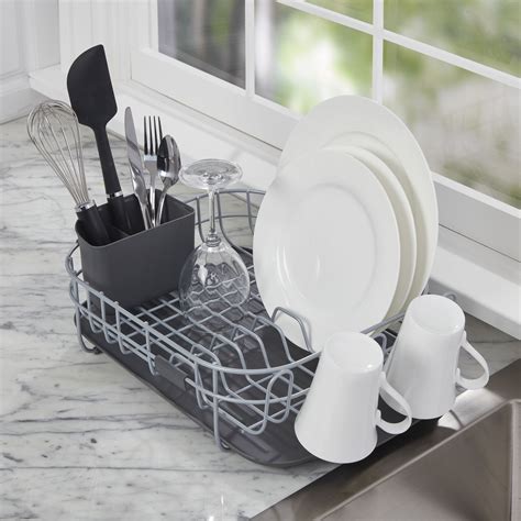 Kitchenaid Low Profile Powder Coated Dish Drying Rack Charcoal Gray