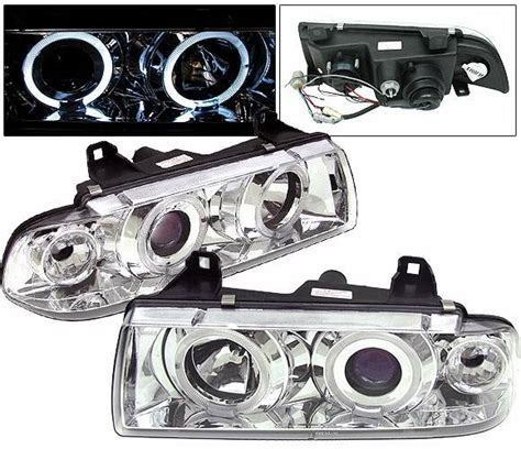 Bmw Series Car Option Dual Halo Projector Headlights Chrome Lp