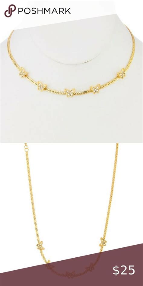 Daria Gold Butterfly Snake Chain Necklace Arrow Necklace Chain