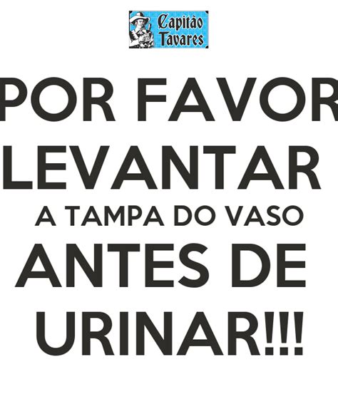 Por Favor Levantar A Tampa Do Vaso Antes De Urinar Poster Capitao