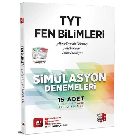 3D TYT FEN BİLİMLERİ SİMÜLASYON 15 Lİ DENEMELERİ 2023