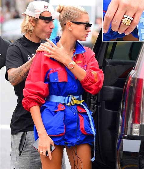 Already Married? Hailey Baldwin Wears a Diamond Band in Place of Her