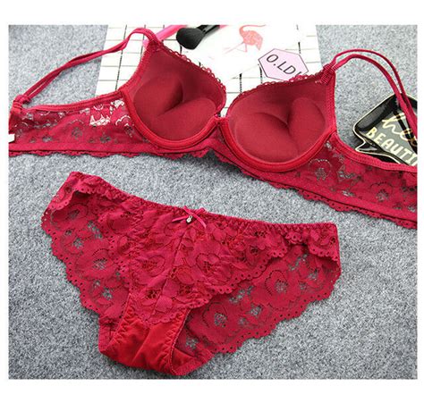 Womens Lingerie Floral Push Up Padded Bra And Panties Set Underwear Bralette Abc Ebay