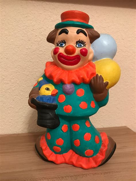 Vintage Ceramic Mr Happysad Clown Figurine Two Faced Clown Etsy