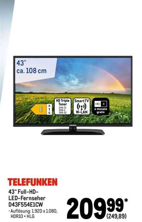 Telefunken Full Hd Led Fernseher Angebot Bei Metro Prospekte De