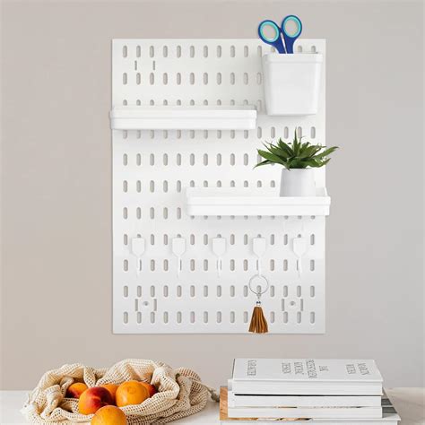 LIFKOME 1 Piece Wall Mount Peg Board Pegboard Wall Organizer Panels