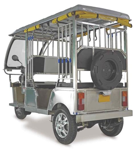 NRJ Grey Battery Operated E Rickshaw Vehicle Capacity 4 Seater At Rs