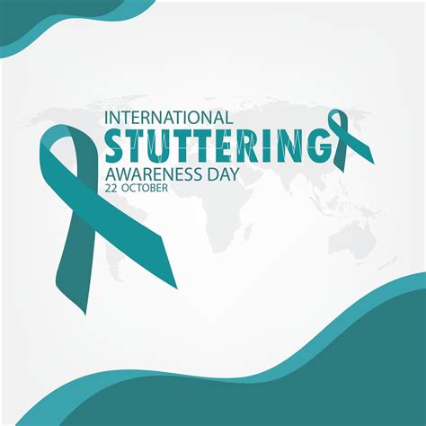 Vector Illustration Of International Stuttering Awareness Day Simple