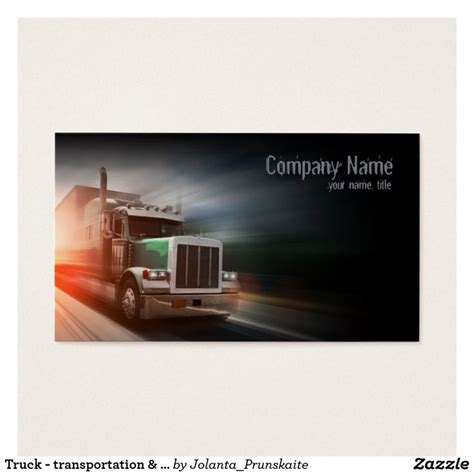 Truck Transportation And Logistics Business Card In 2021