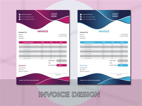 INVOICE DESIGN on Behance