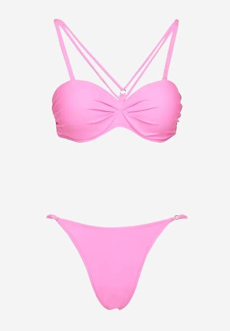 Jasnor Owe Bikini Majtki Typu Figi I Biustonosz Z Ozdobnymi Paskami Fadelinna Renee