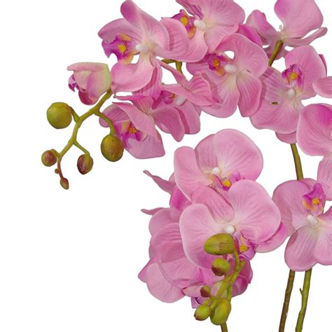 60cm Artificial Luxury Orchid Triple Stem Pink Realistic Plant