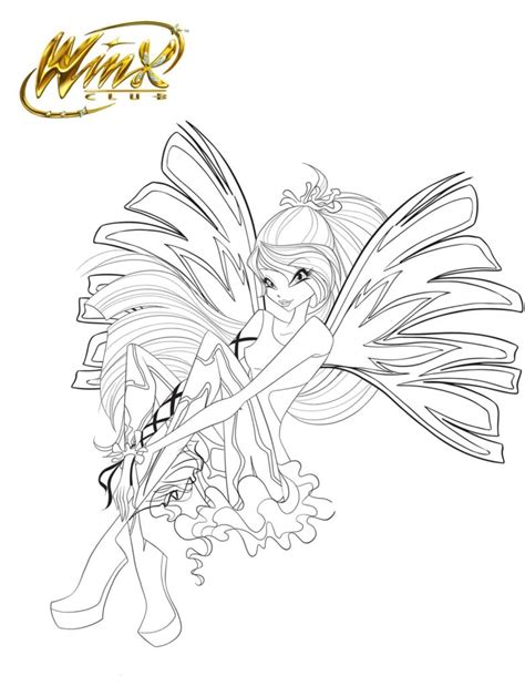 Winx Club Ausmalbilder Bloomix Bloom Layla Umwandlung Sirenix Zum