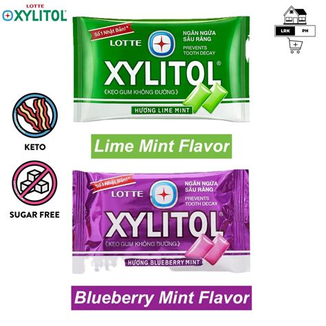 Lotte Xylitol Blister Pack Chewing Gum (Lime Mint / Blueberry Mint ...