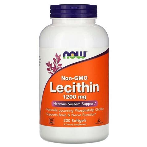 เลซตนจากดอกทานตะวน Sunflower Lecithin 200 Softgels จาก now foods