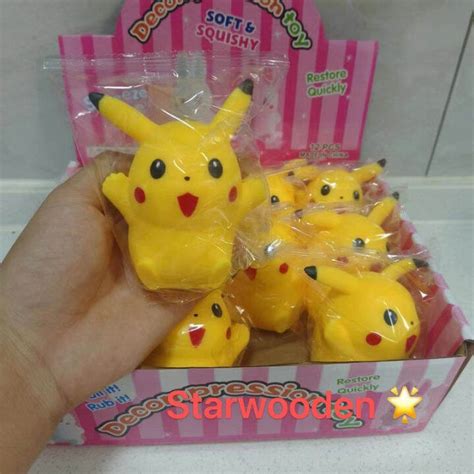 Pokemon Pikachu Squishy Toys Kawaii Squeeze Reliever Toy Fidget Pop