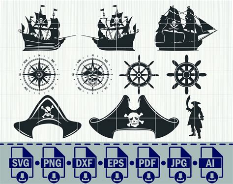 Pirate SVG, Pirate SVG Bundle , Pirate Cut Files , Pirate Silhouette ...