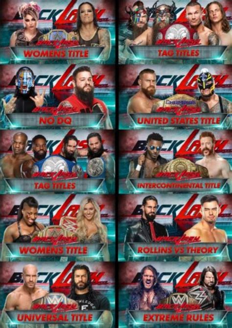 My Backlash Ppv Match Card Find My Universe Mode Here