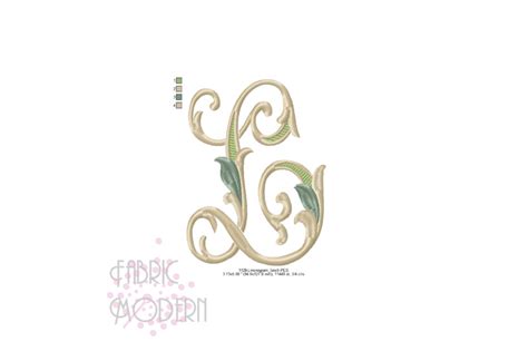 Letter L MONOGRAM Embroidery Design #1128 By FabricModern | TheHungryJPEG