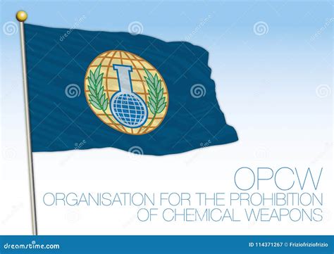 Flag Of The Opcw Organization For The Prohibition Of Chemical Weapons