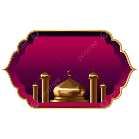 Islamic Frame Vector Design Images 3d Islamic Frame Islamic 3d Badge