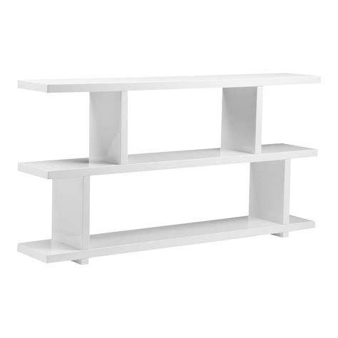 Loomlan Inch Shelf Small White White Contemporary Bookcases And