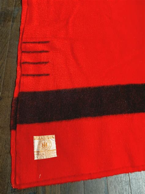 Vintage Red Hudsons Bay Company Point Blanket At 1stdibs Hudson Bay