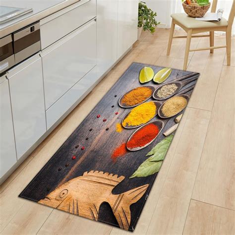 Autmor Artistic and Colorful Kitchen Rugs Kitchen Mats for Floor Non ...