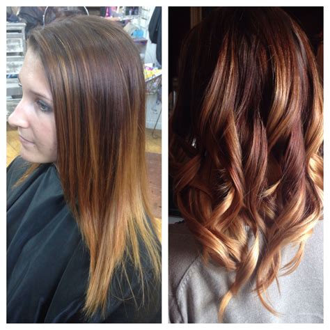 Natural auburn Ombre at Serenity spa and salon saginaw, mi Auburn Ombre ...