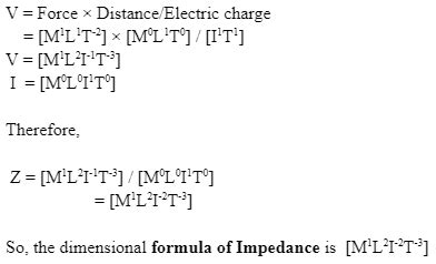 Formula of Impedance: Explanation and Examples