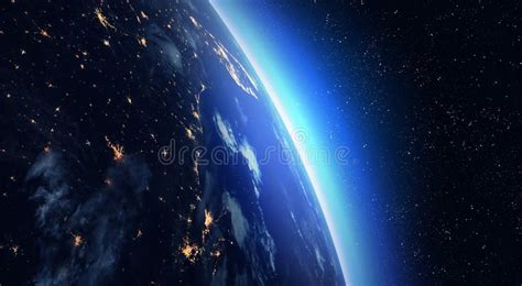 Earth And Space Earth At Night View From Space Stock Image Image Of