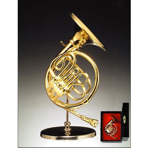 Brass Instrument -Miniature French Horn with Stand and Case | The Music ...