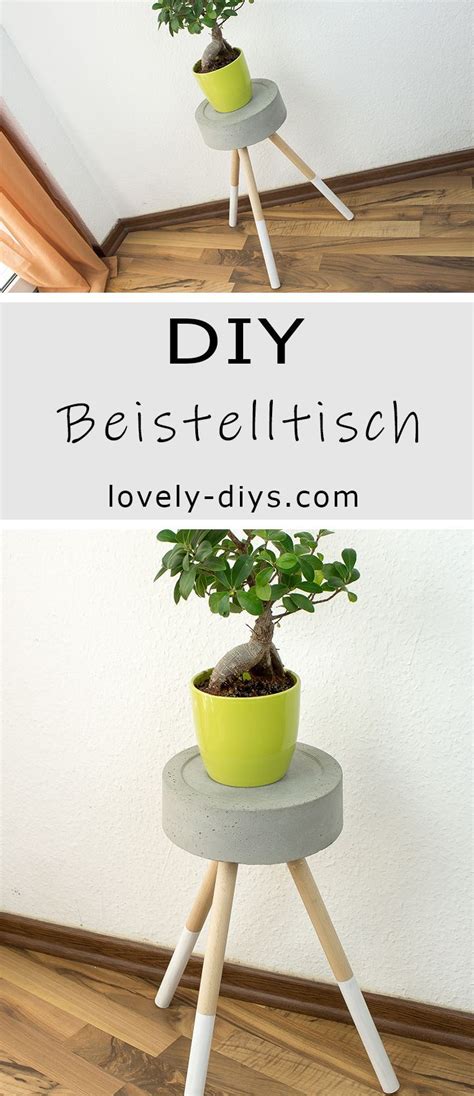 Diy Beistelltisch Aus Beton Und Holz Selber Machen Einfach Gebaut Und