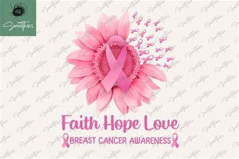 Faith Hope Love Breast Cancer Awareness Graphic By Smoothies Art