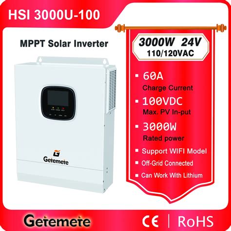 Getemete W V Mppt A Solar Hybrid Inverter V Vac Pure Sine