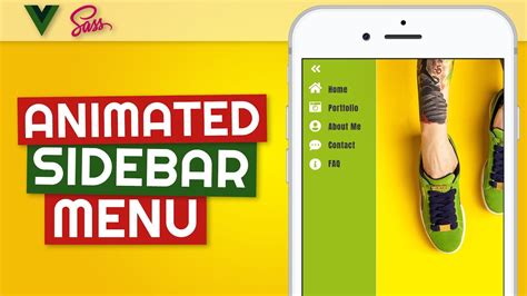 How To Create A Animated Sidebar Menu Using Html Css And Vue Js Youtube