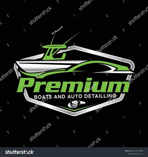 Boat Car Washing Logo Design Buffer Stock Vector Royalty Free