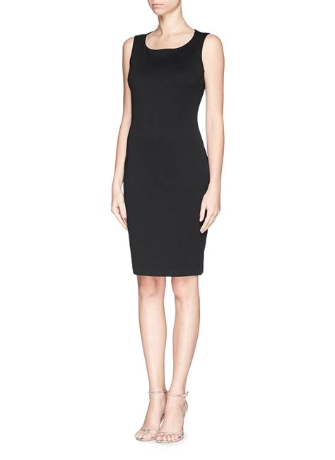 St John Milano Knit Sheath Dress In Black Lyst