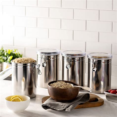 Stainless Steel Canister Set Airtight Food Storage Canisters For