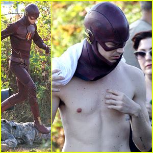 Grant Gustin Films Exploding Flash Scene In Vancouver Grant Gustin