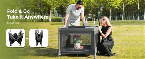 Amazon Pamo Babe Second Setup In Playard For Babies Heavy Duty Steel Frame For