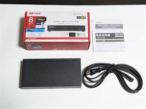 【未使用に近い】 送料無料美品 バッファロー Buffalo Giga対応 金属筐体 電源内蔵 8ポート Lsw6 Gt 8nsnbk