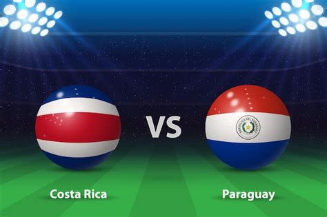 Premium Vector Costa Rica Vs Paraguay America Soccer Tournament