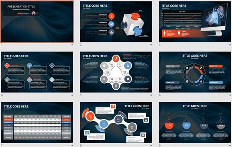 Dark Abstract PowerPoint Template #71136