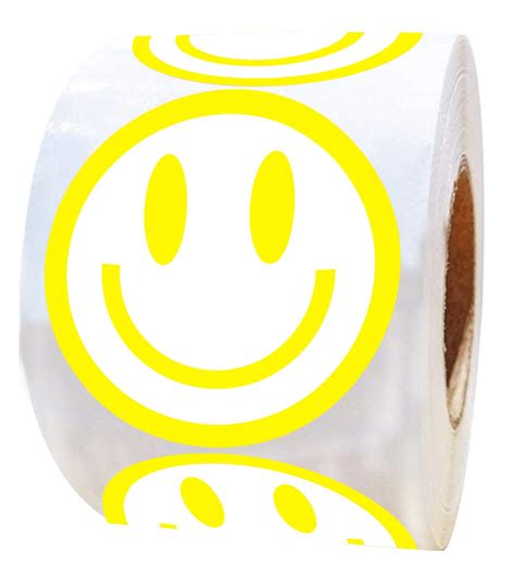 Buy 2 Yellow Smile Face Happy Stickers Round Circle Happy Face