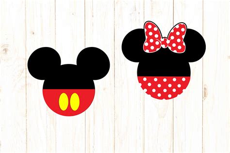 Mickey Mouse Head Svg Mickey Mouse Silhouette Vector Svg And Etsy The