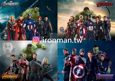 Avengers The Original Six then vs now by ironmantw on DeviantArt