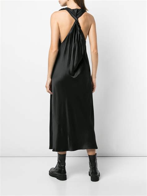 Rosetta Getty V Neck Silk Slip Dress Editorialist