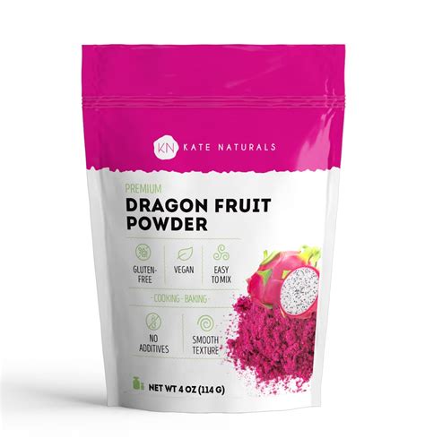 Buy Dragon Fruit Powder For Baking And Drink 4oz Kate Naturals Vegan Gluten Free Dried